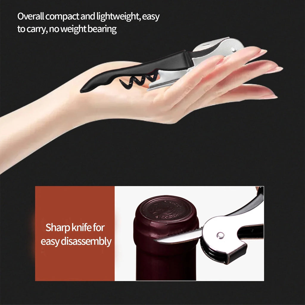 Hiroekza Opener Waiters Key For Servers Bartender With Foil Cutter Jar Opener Manual Bottle Opener Double Hinged Bottle Opener Kitchen Gadgets Clearance – Convenient Drink Preparation for Simple Storage and Daily Tasks