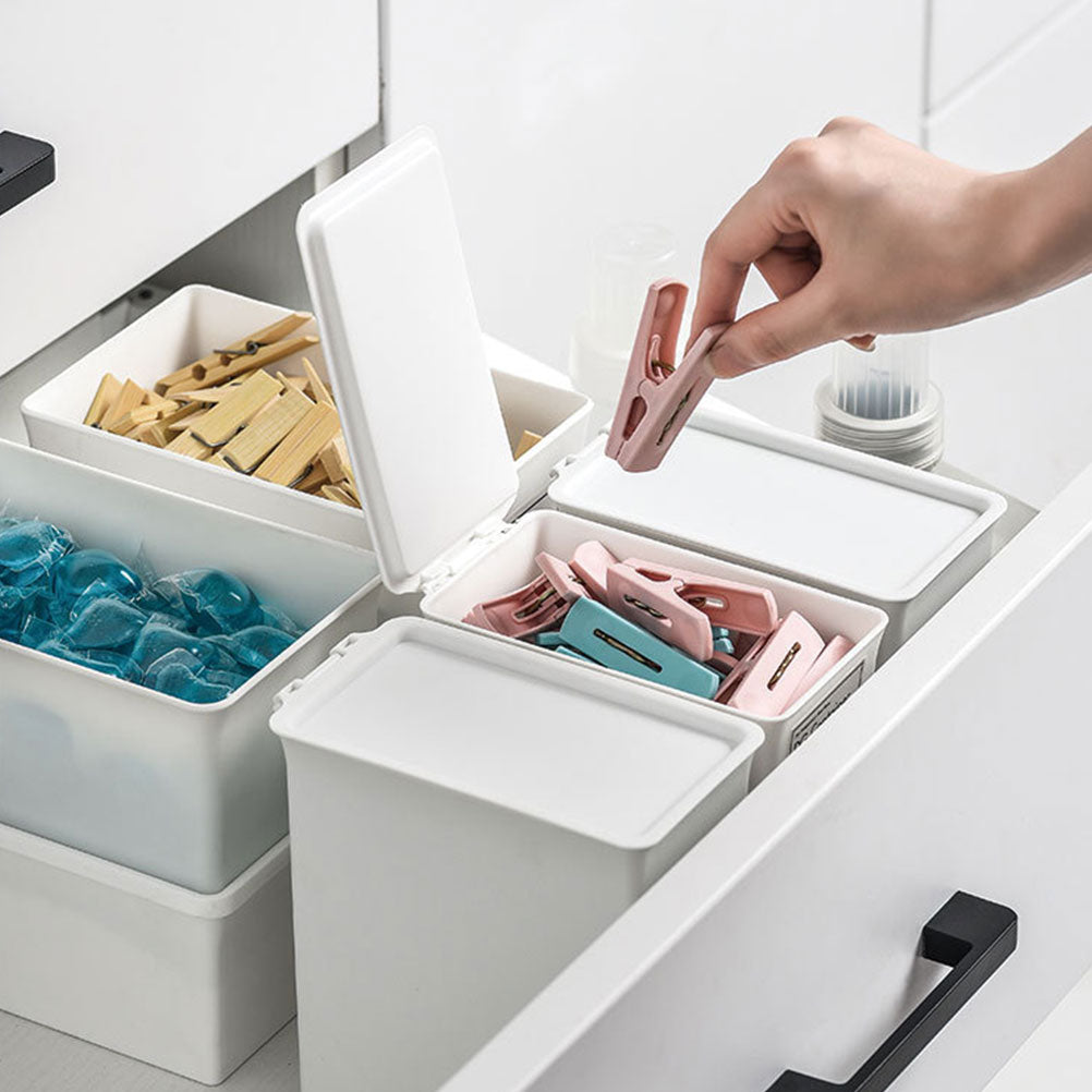 6 pcsHome Use Storage Box Lid Washing Powder Box Storage Box Practical Container – Practical Home Organization for Simple Storage and Daily Tasks