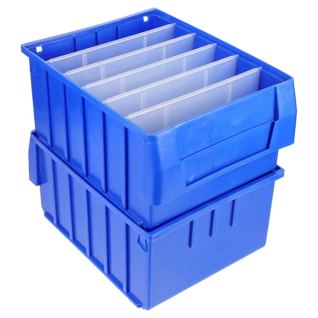 Parts Box Screw Partitions Design Blue Storage Container – Compartmented Organization for Simple Storage and Daily Tasks