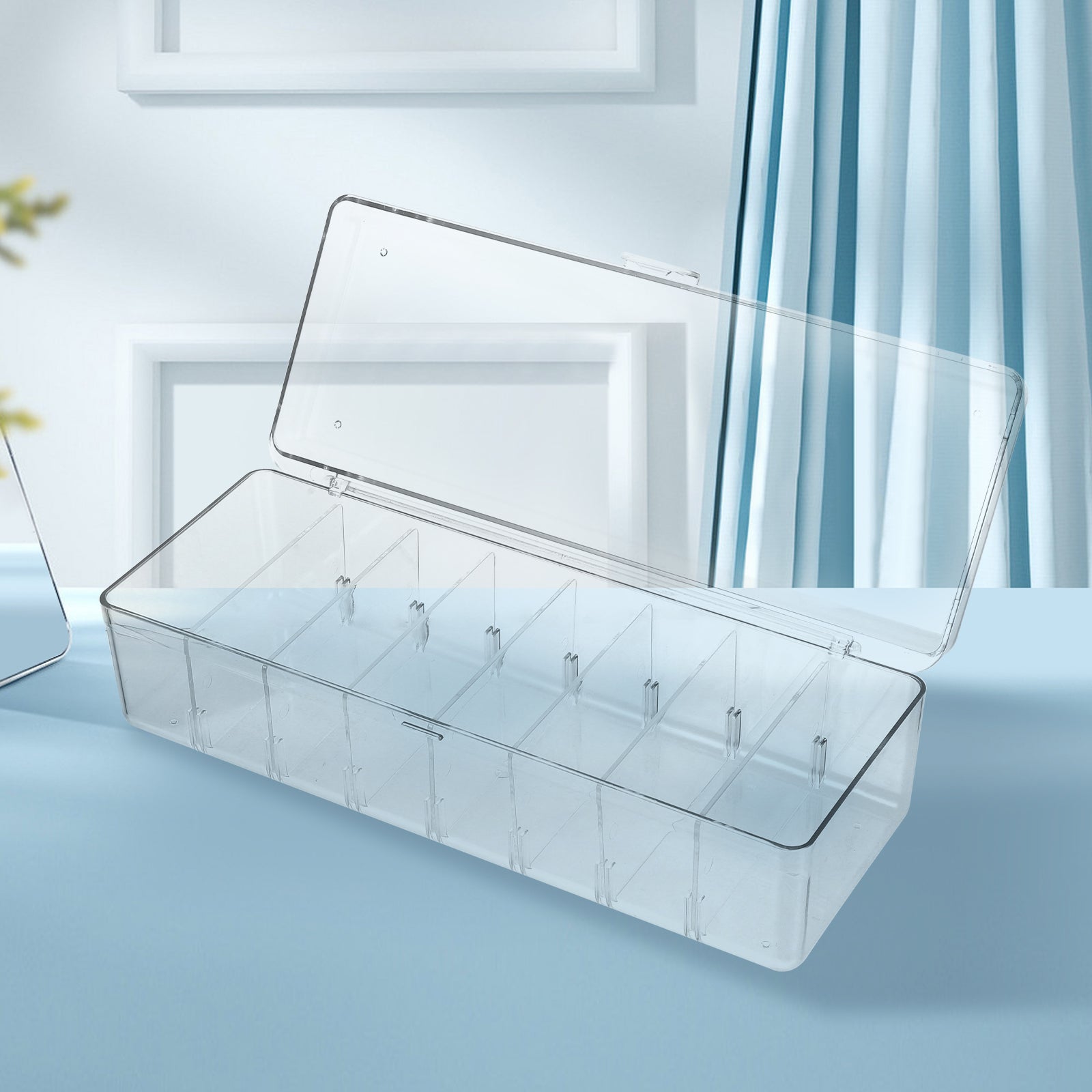 Card Game Business Cards Card Storage Box Travel 26X10X7.5CM Transparent – Clear-View Organization for Simple Storage and Daily Tasks