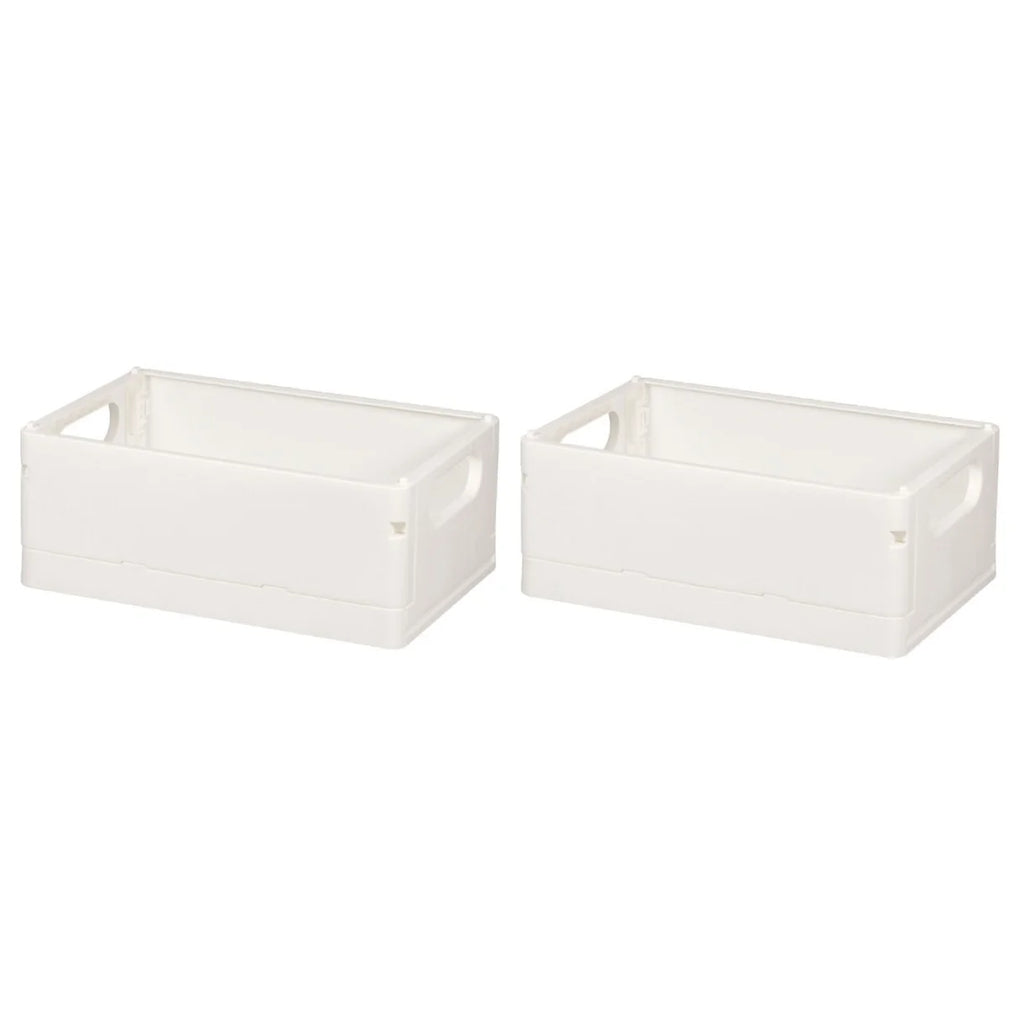 2pcs Household Storage Box Storage Organizer Box Foldable Box Plastic Desktop Makeup Storage Case – Foldable Space-Saving Design for Simple Storage and Daily Tasks