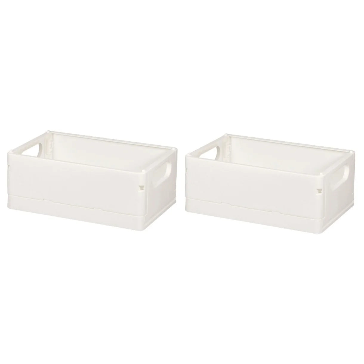 2pcs Household Storage Box Storage Organizer Box Foldable Box Plastic Desktop Makeup Storage Case – Foldable Space-Saving Design for Simple Storage and Daily Tasks