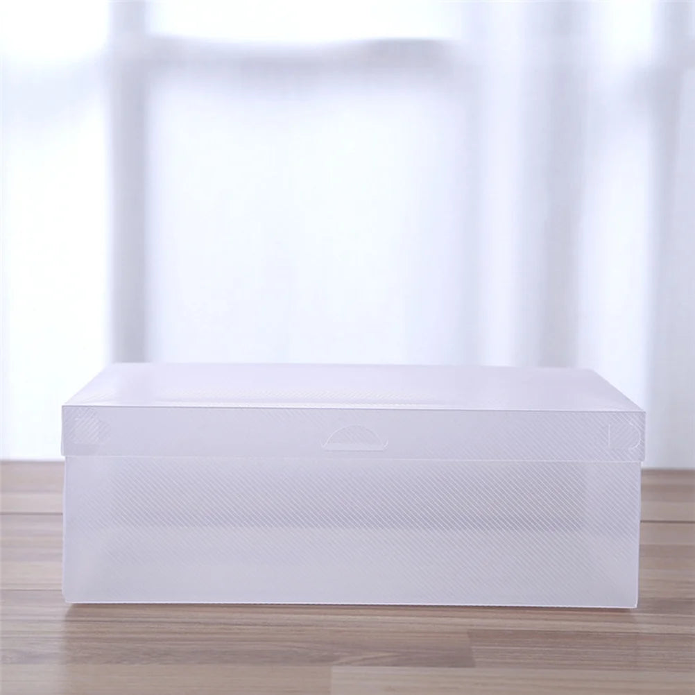 12 PCS Shoes Boxes Transparent Shoes Cases Plastic Storage Box Shoes Container for Home Shop 28x18x10cm – Clear-View Organization for Simple Storage and Daily Tasks