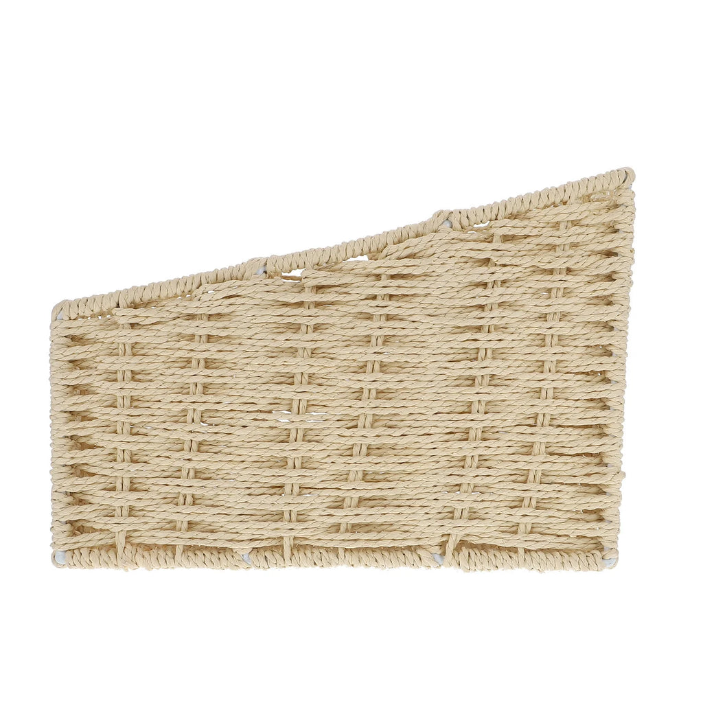 2pcs Woven 3 Compartments Woven Storage Box Bin Makeup Container Cube Organizer Divider for Home Bathroom Bedroom Closet Table Remote Beige – Everyday Household Format for Simple Storage and Daily Tasks