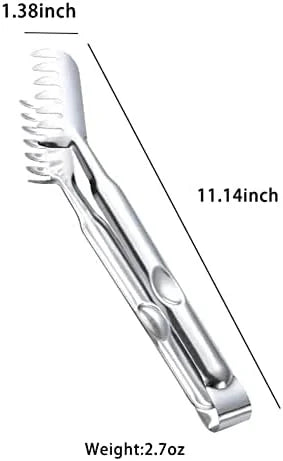 2-Piece Spaghetti Set Stainless Steel Pasta& Tongs Heat Resistant 12 Inch – Durable Stainless Steel Construction for Simple Storage and Daily Tasks
