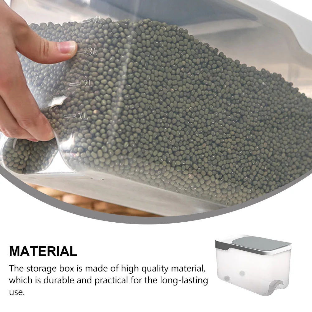 20 Catties Rice Storage Box Jar Cereal Container Dispenser Office Grey – Practical Home Organization for Simple Storage and Daily Tasks