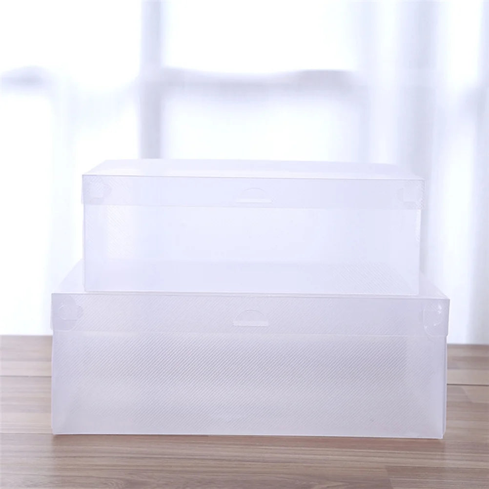 12 PCS Shoes Boxes Transparent Shoes Cases Plastic Storage Box Shoes Container for Home Shop 28x18x10cm – Clear-View Organization for Simple Storage and Daily Tasks