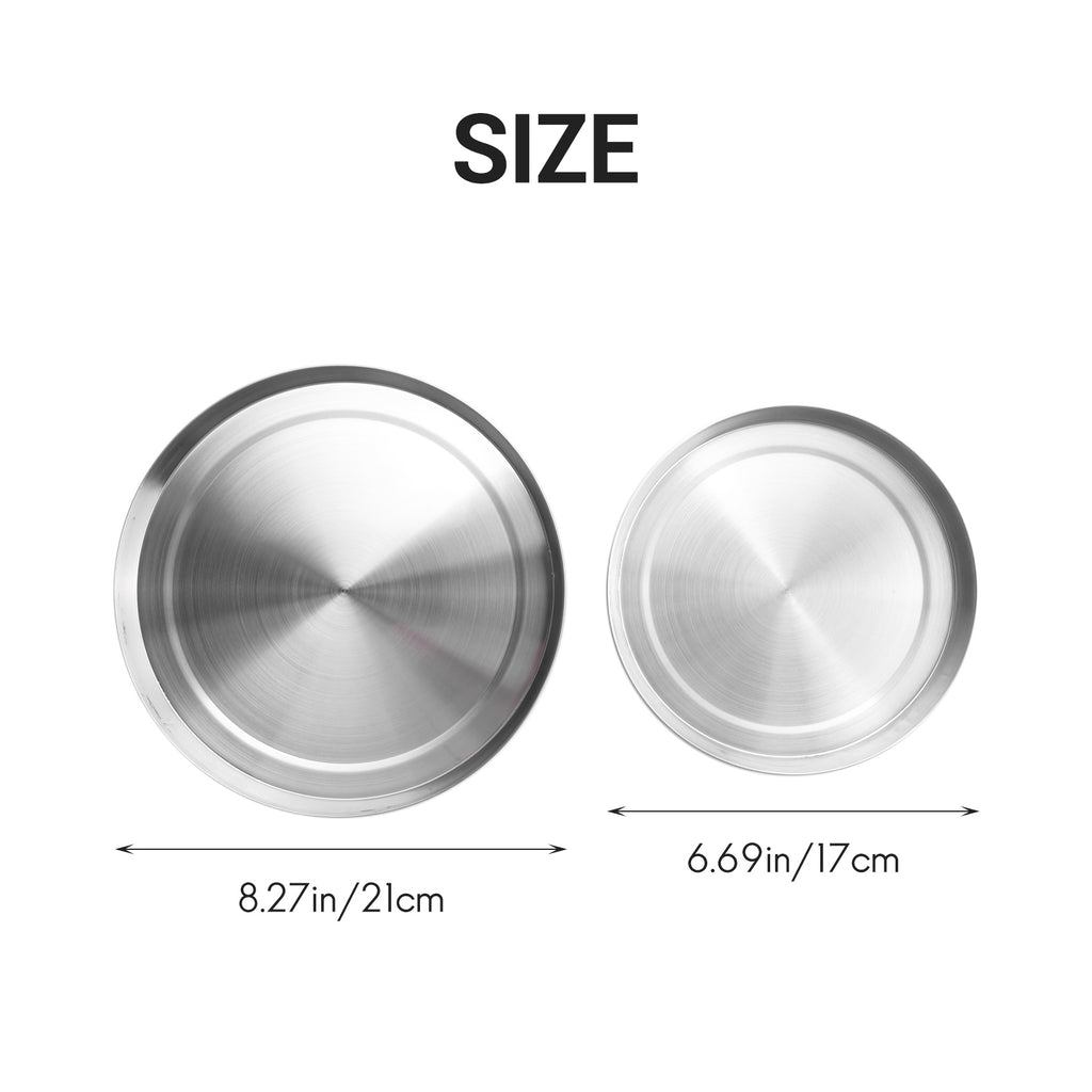 4Pcs Stainless Steel Hob Covers Stove Plate Top Cooker Protector Kit Set Utensils 17/21CM Kitchen Accessories – Durable Stainless Steel Construction for Simple Storage and Daily Tasks