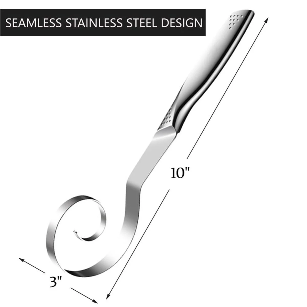 Unbranded Danish Stainless Steel Seamless Dough Whisk for Bread Pastry Cake Baking – Durable Stainless Steel Construction for Simple Storage and Daily Tasks