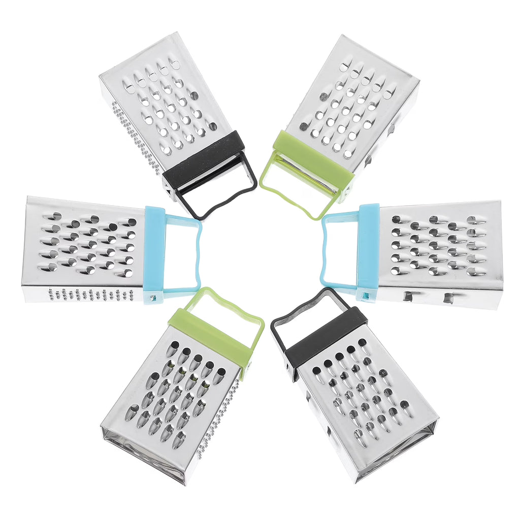 unbranded 6pcs Mini Cheese Grater Stainless Steel Small Box Grater Vegetables Shredder Handheld Kitchen Tool for Slicing Cheese Ginger Potatoes – Durable Stainless Steel Construction for Simple Storage and Daily Tasks