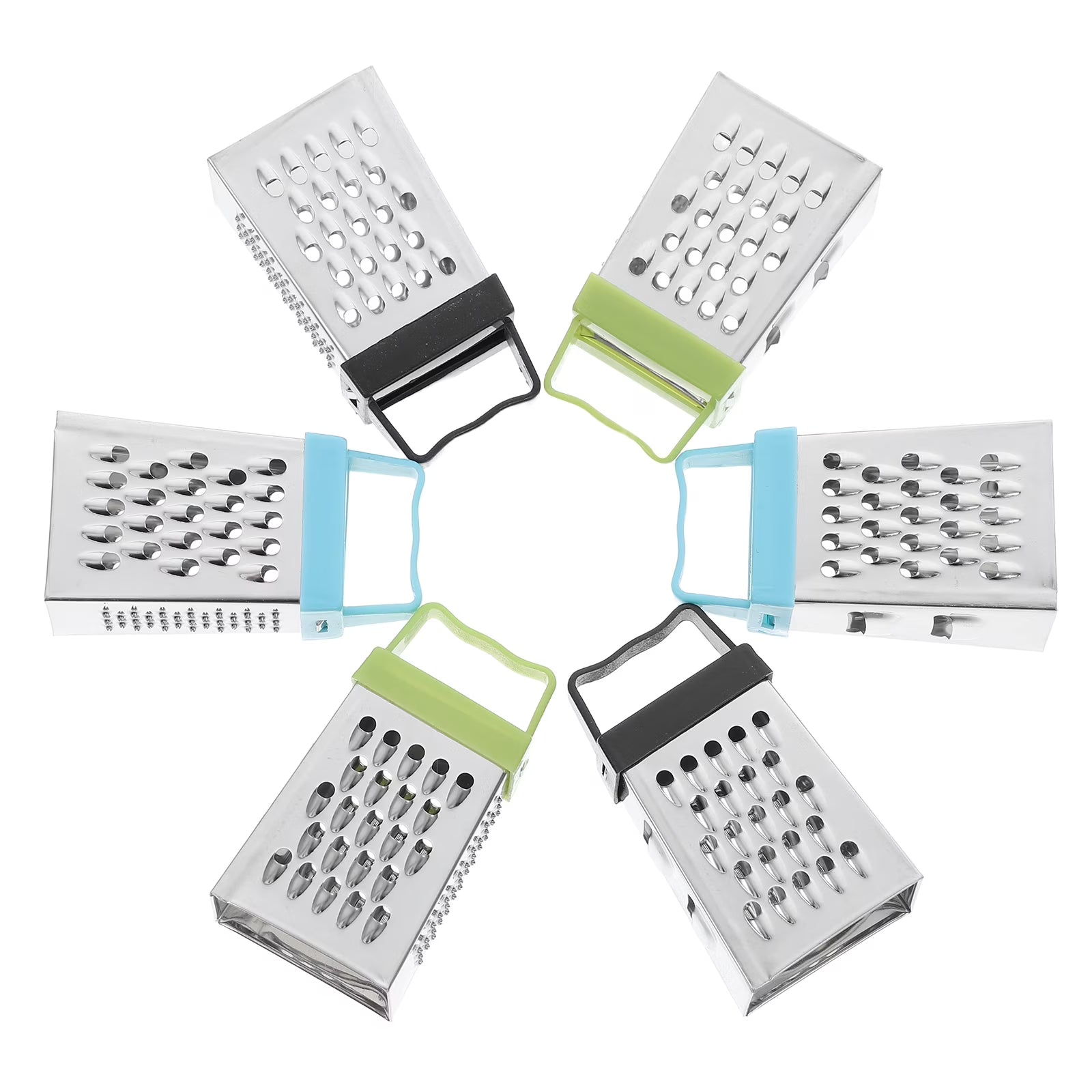 unbranded 6pcs Mini Cheese Grater Stainless Steel Small Box Grater Vegetables Shredder Handheld Kitchen Tool for Slicing Cheese Ginger Potatoes – Durable Stainless Steel Construction for Simple Storage and Daily Tasks