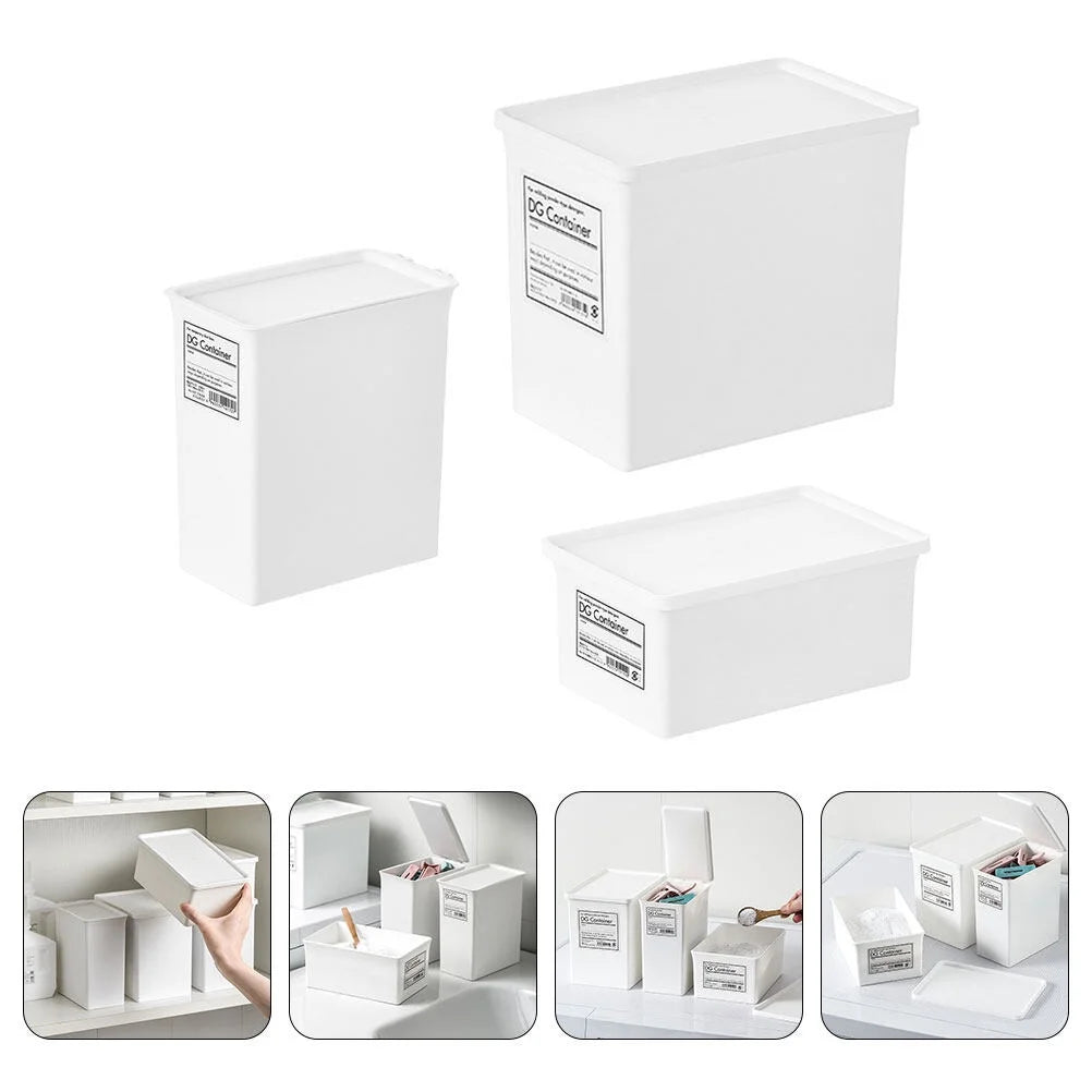 6 pcsHome Use Storage Box Lid Washing Powder Box Storage Box Practical Container – Practical Home Organization for Simple Storage and Daily Tasks
