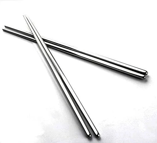 Stainless Steel Chopsticks Metal Reusable Dining Chopsticks 10 Pairs$$Home Decor Kitchen & Other – Durable Stainless Steel Construction for Simple Storage and Daily Tasks