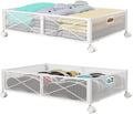 Under Bed Storage Containers with Wheels Under Bed Shoe Storage Organizer Drawer Tool-free Assembly Metal Storage Containers for Bedroom Clothes Shoes Blankets -2PCK – Everyday Household Format for Simple Storage and Daily Tasks