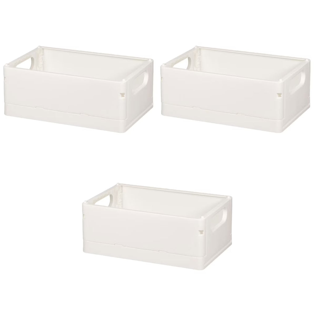 3pcsStorage Basket Collapsible Box Desktop Organizer Multi-purpose Storage Organizer – Foldable Space-Saving Design for Simple Storage and Daily Tasks