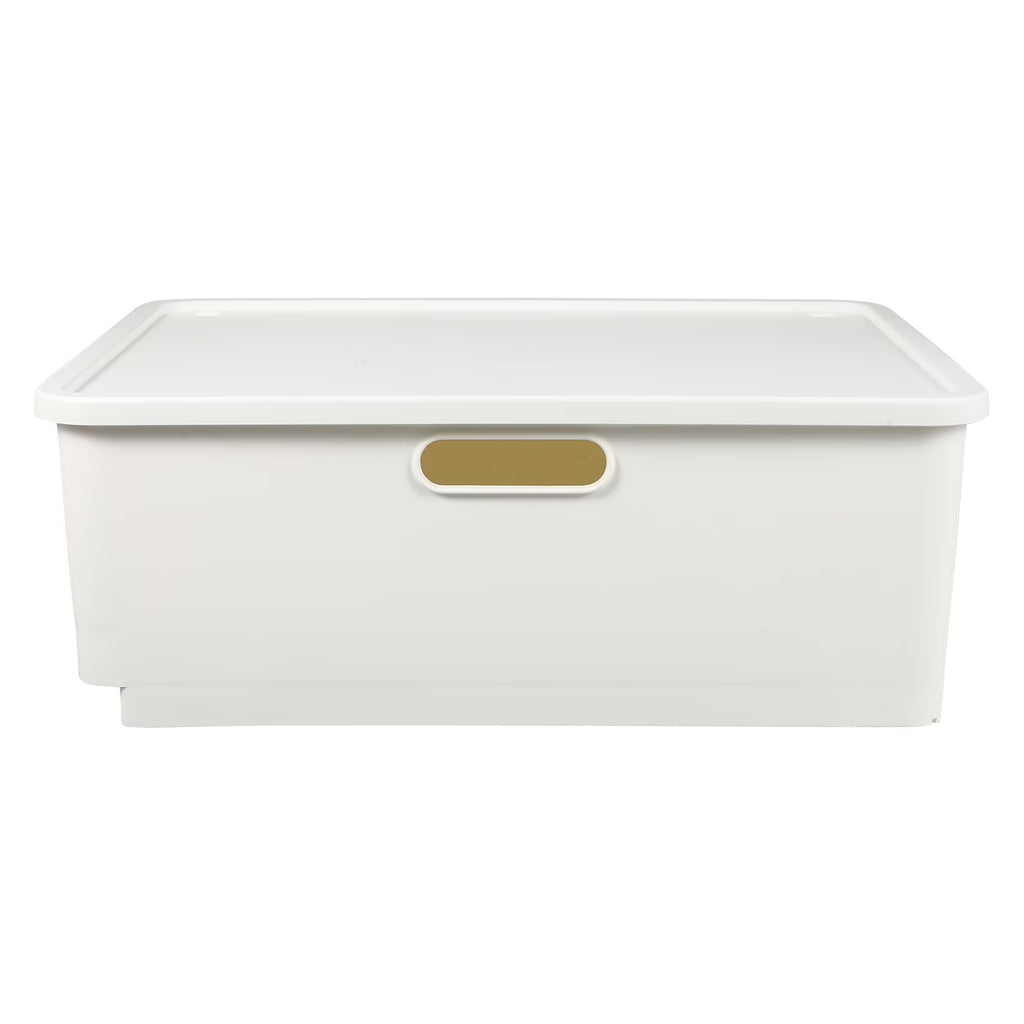Japanese Storage Box Kitchen Shelves Basket Containers with Lids White – Everyday Household Format for Simple Storage and Daily Tasks