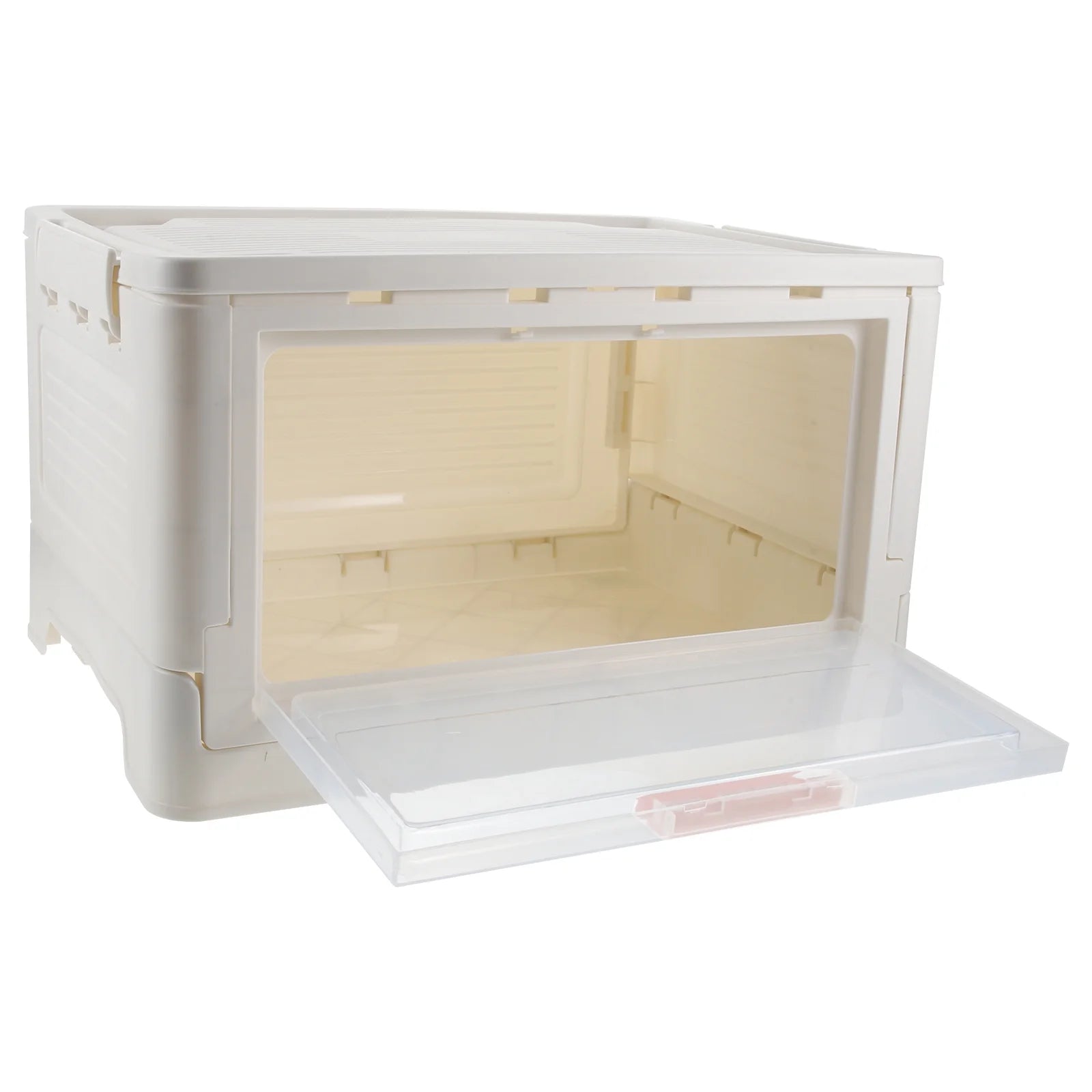 Storage Bins Boxes with Lids Heavy Duty Collapsible Crate Pink – Foldable Space-Saving Design for Simple Storage and Daily Tasks