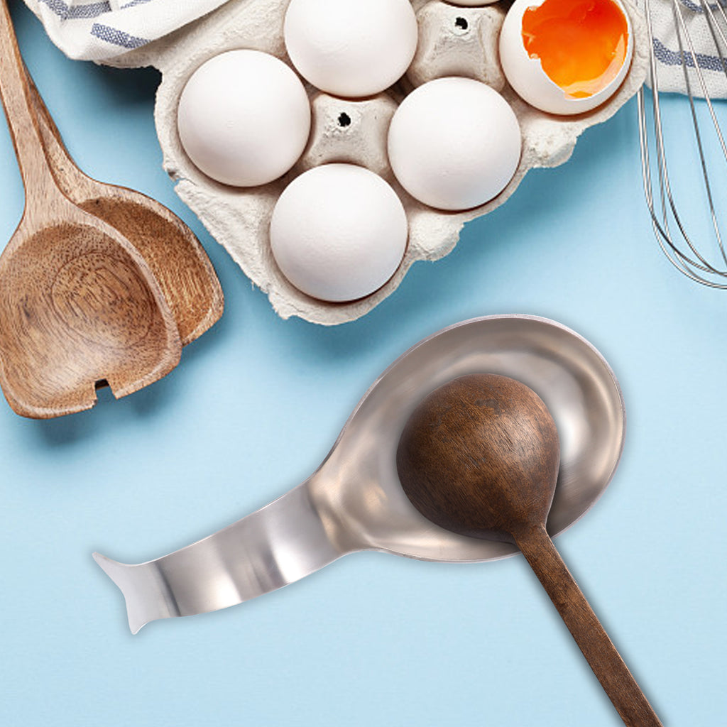 unbrandedStainless Steel Spoon Rest Pots for Kitchen Utensil Holder Stand – Balanced Everyday Tableware for Simple Storage and Daily Tasks