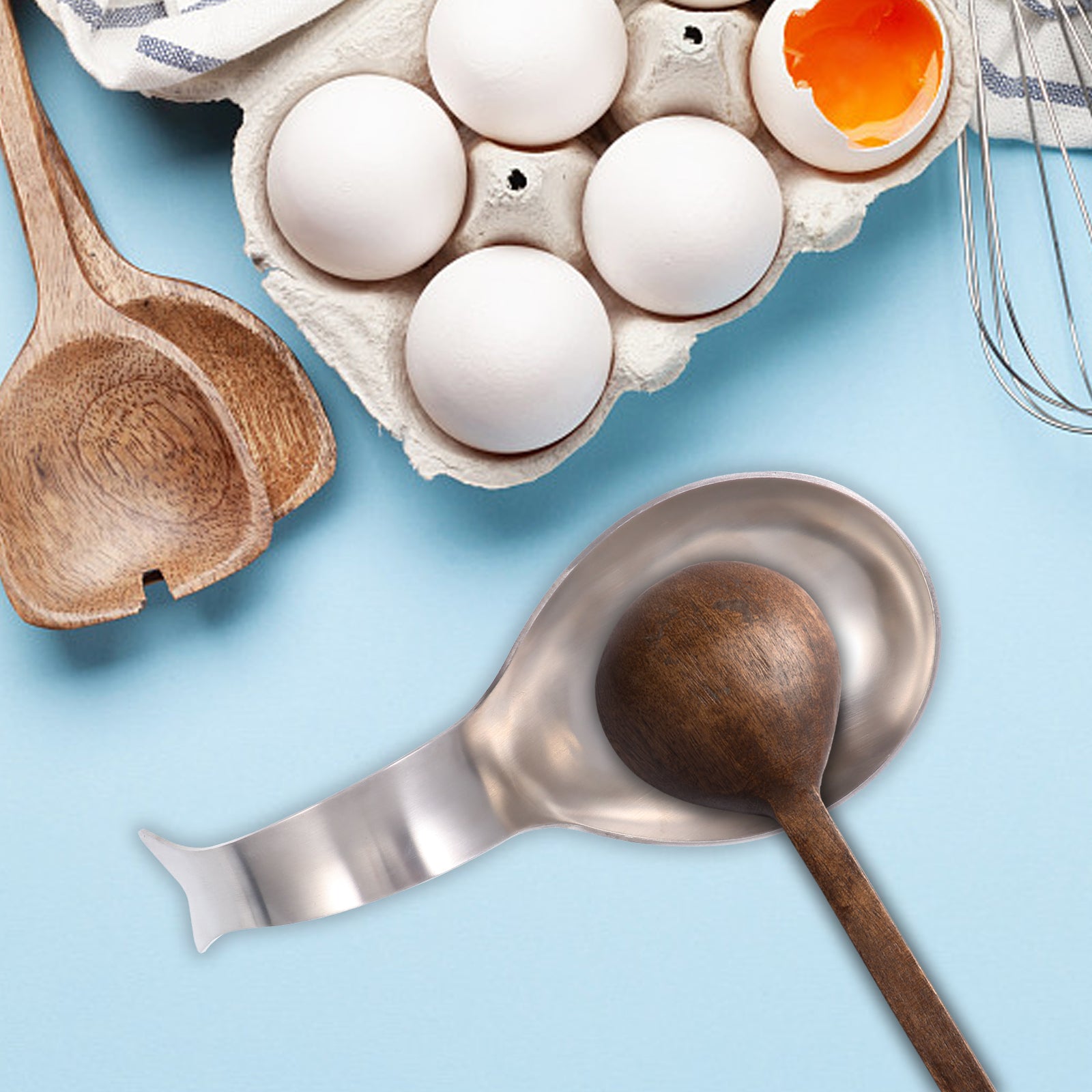 unbrandedStainless Steel Spoon Rest Pots for Kitchen Utensil Holder Stand – Balanced Everyday Tableware for Simple Storage and Daily Tasks