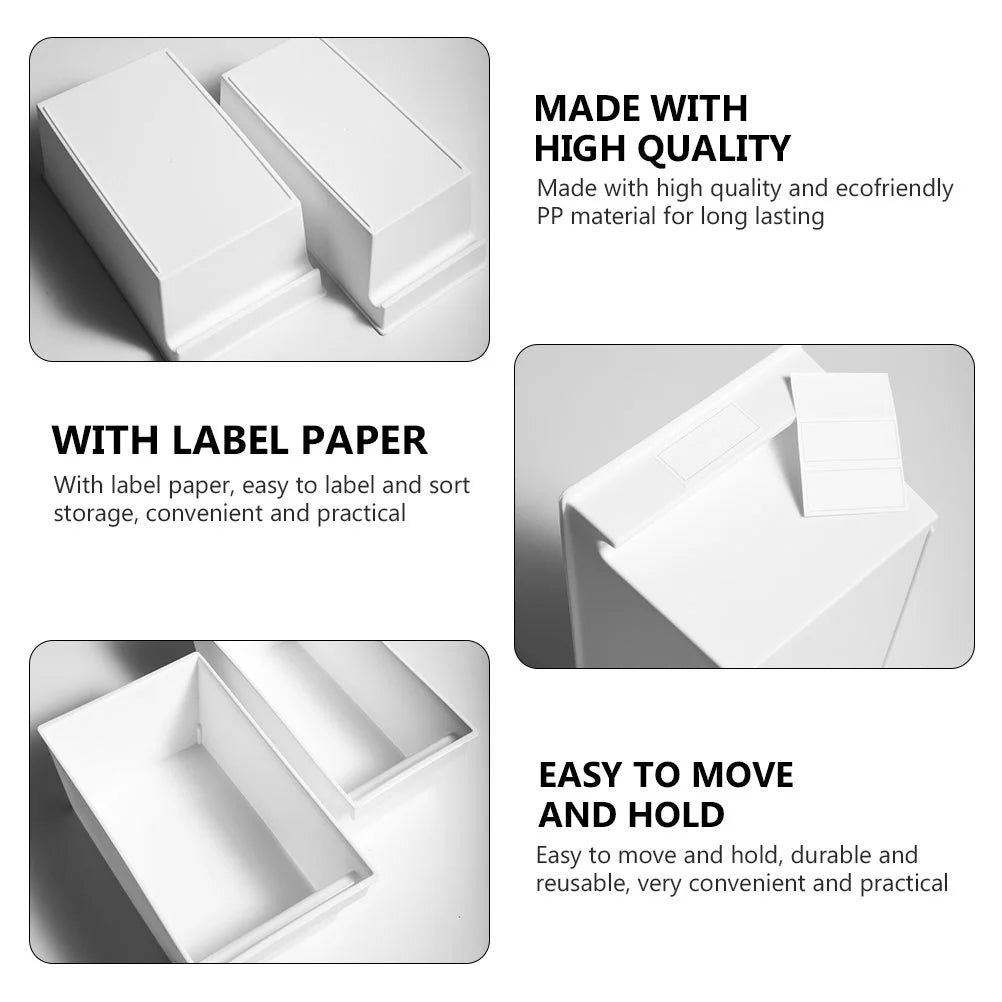 2 PCS Large Storage Containers with Lids Portable Box PP Material Boxes – Secure Lid Design for Simple Storage and Daily Tasks