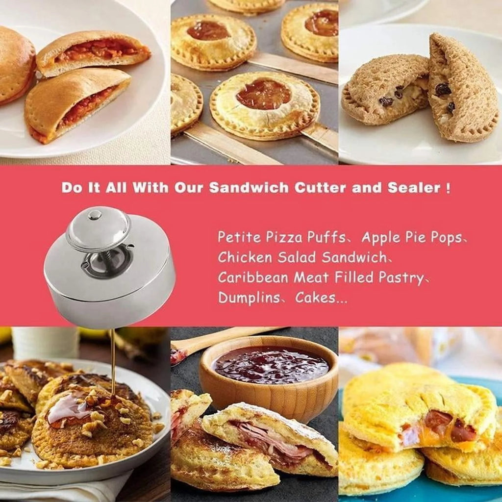 Stainless Steel Sandwich Cutter 1 Count Sandwich Maker Pastry Mold Kitchen Baking Tools Supplies, Kitchen Accessories Summer Essentials – Durable Stainless Steel Construction for Simple Storage and Daily Tasks