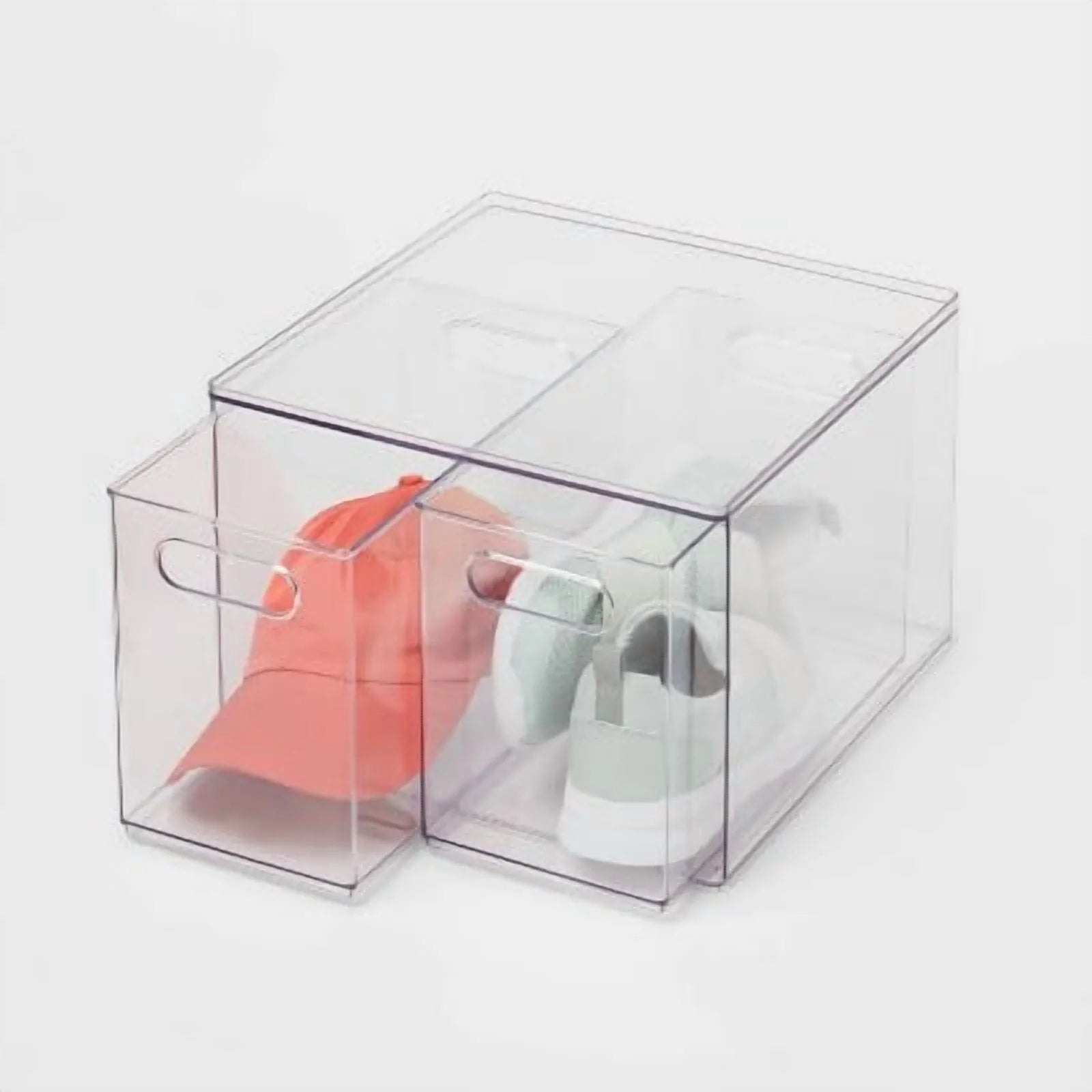 All Purpose 2 Drawer Storage ClearAcrylic Utility Bins,1352 Volume,H 12.6D 12.2 – Practical Home Organization for Simple Storage and Daily Tasks