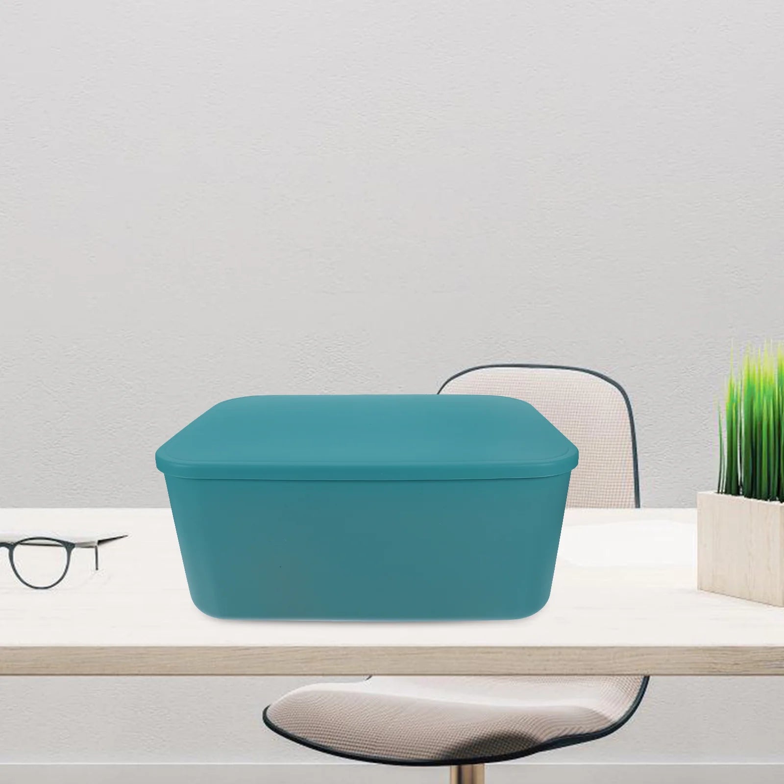 Extra Large with Lid Easy to Hold Storage Bin Office Box – Secure Lid Design for Simple Storage and Daily Tasks