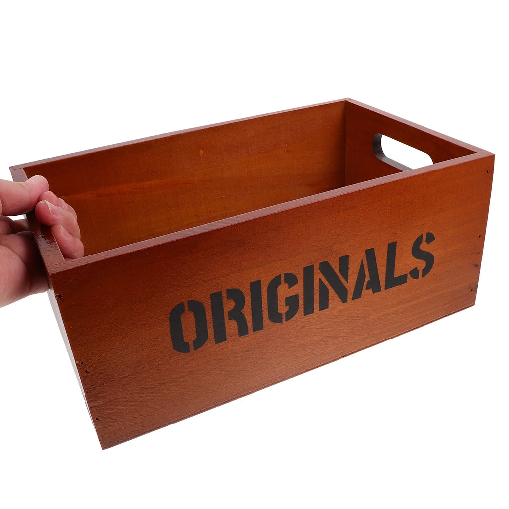 Monitor Stand Cube Storage Wooden Storage Box Office 26.00X16.00X11.00CM Brown – Natural-Look Construction for Simple Storage and Daily Tasks