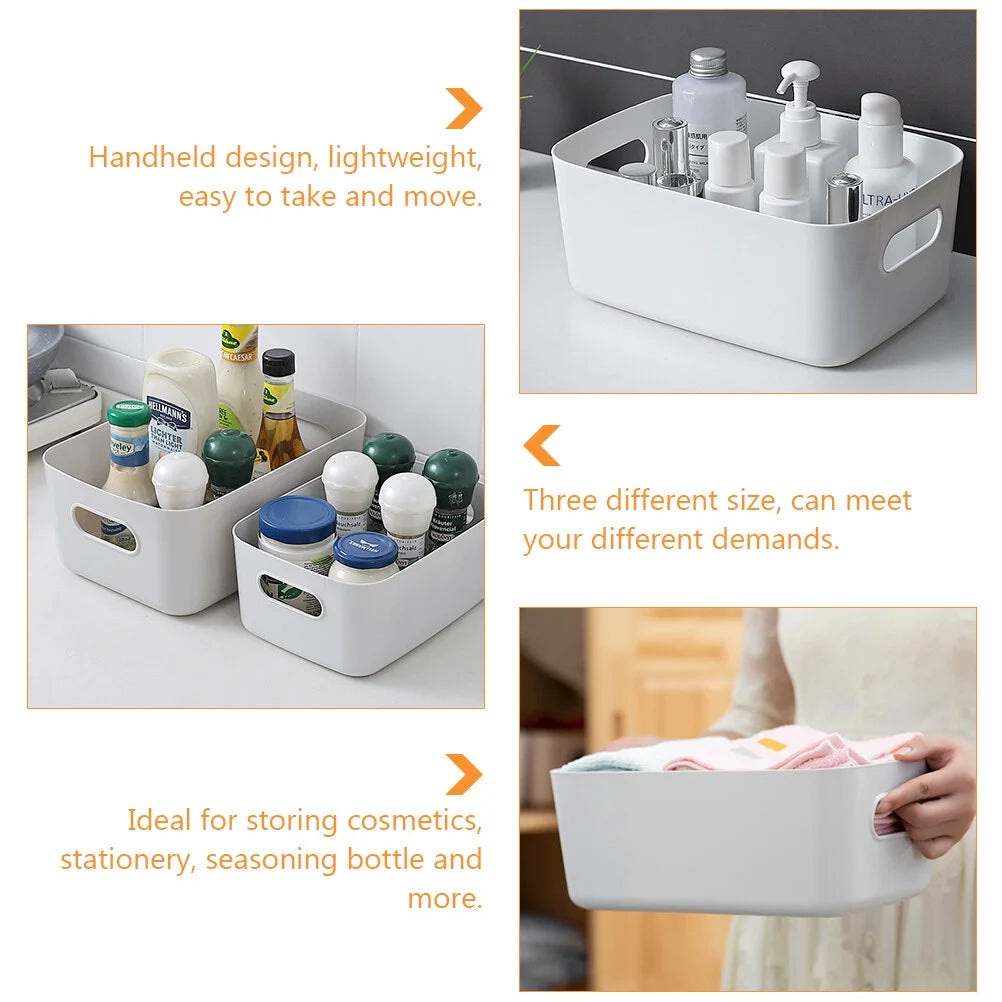 Basket Storage Box Three-Piece Set Medium Containers Boxes – Convenient Multi-Piece Set for Simple Storage and Daily Tasks
