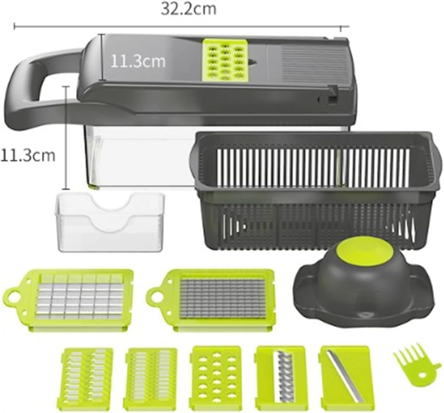14Pcs Multi-Functional Vegetable Cutter & Slicer Trendgolden Food Chopper Stainless Steel Blades Kitchen Gadgets & Accessories (Pink) – Durable Stainless Steel Construction for Simple Storage and Daily Tasks