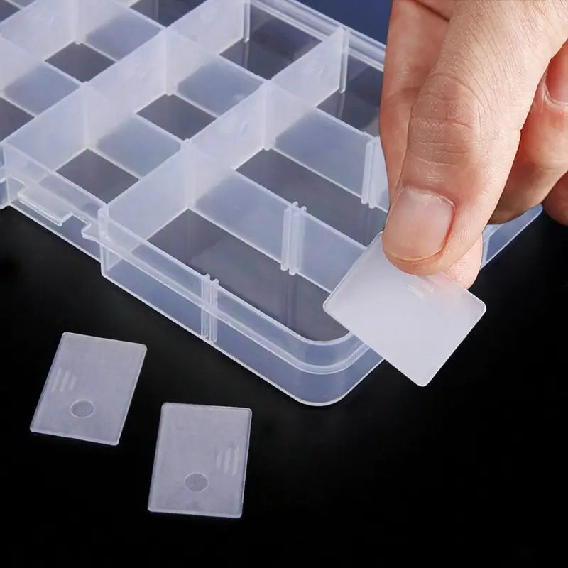 [Clear Jewelry Box] 6pcs Clear Jewelry Box | Plastic Bead Storage Craft Container Earrings Organizer – Clear-View Organization for Simple Storage and Daily Tasks