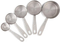 Stainless Steel Measuring Cups Heavy-Duty 5-Piece Set with Storage Ring – Kitchen Measuring Tools – Durable Stainless Steel Construction for Simple Storage and Daily Tasks