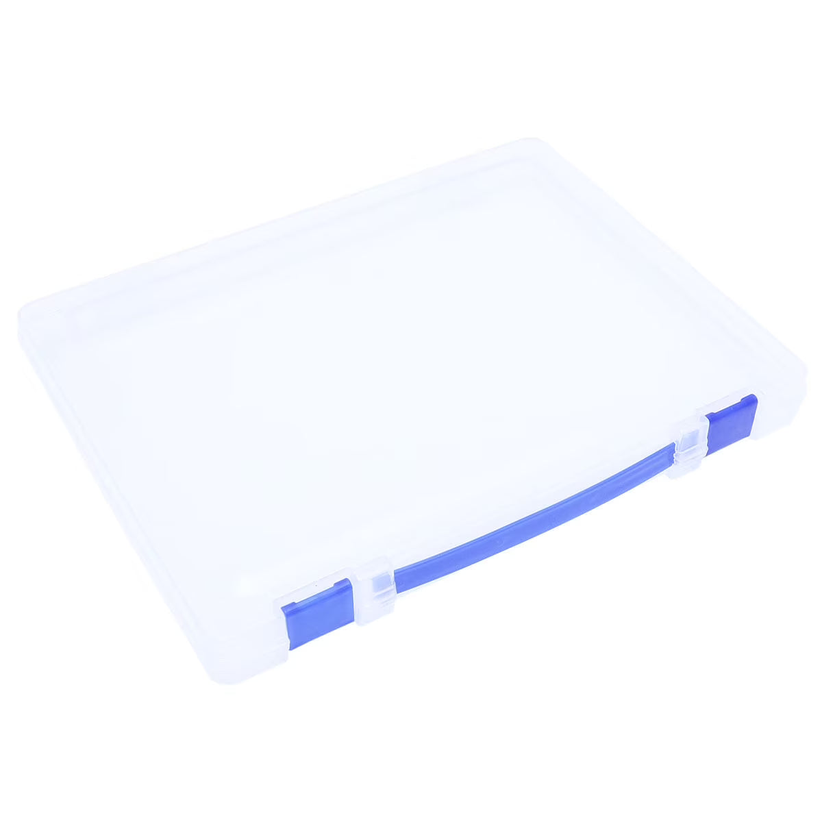Transparent Storage Box Clear Plastic Document Paper Filling File Case Portable Ducoment Storage Holder with Blue Buckle – Everyday Household Format for Simple Storage and Daily Tasks