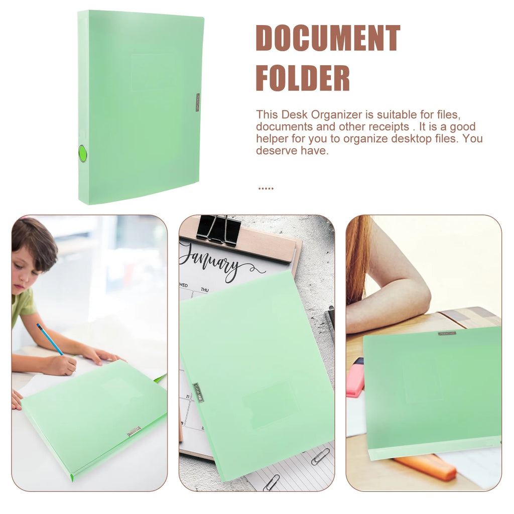 A4 File Box Photo Storage Boxes Organizer Folder Office Light Green – Practical Home Organization for Simple Storage and Daily Tasks