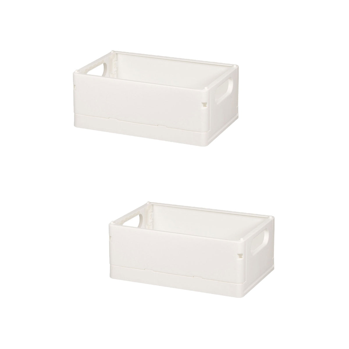 2pcs Household Storage Box Storage Organizer Box Foldable Box Plastic Desktop Makeup Storage Case – Foldable Space-Saving Design for Simple Storage and Daily Tasks