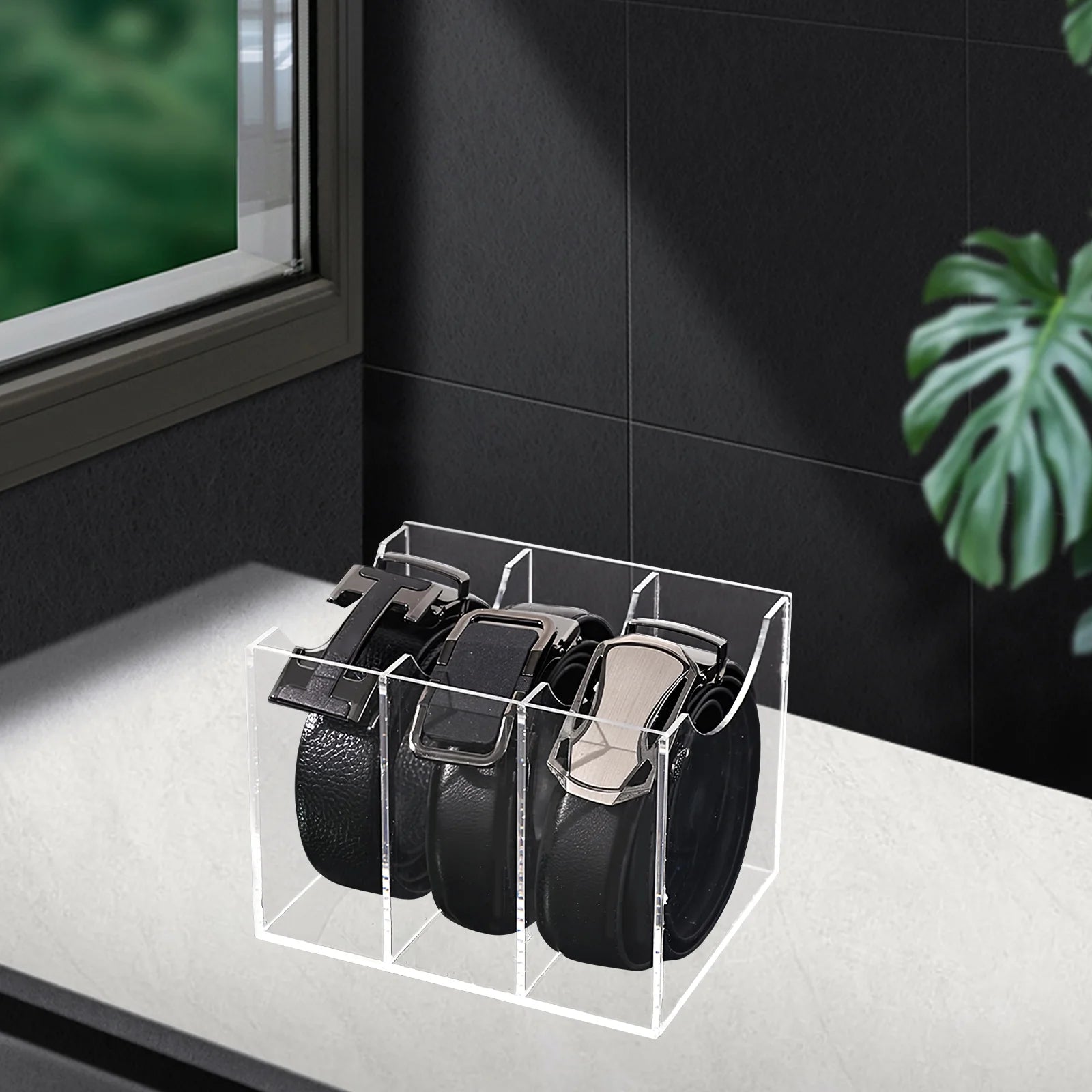 Belt Storage Box Drawer Turntable Rack Belts Display Cabinet Transparent – Clear-View Organization for Simple Storage and Daily Tasks