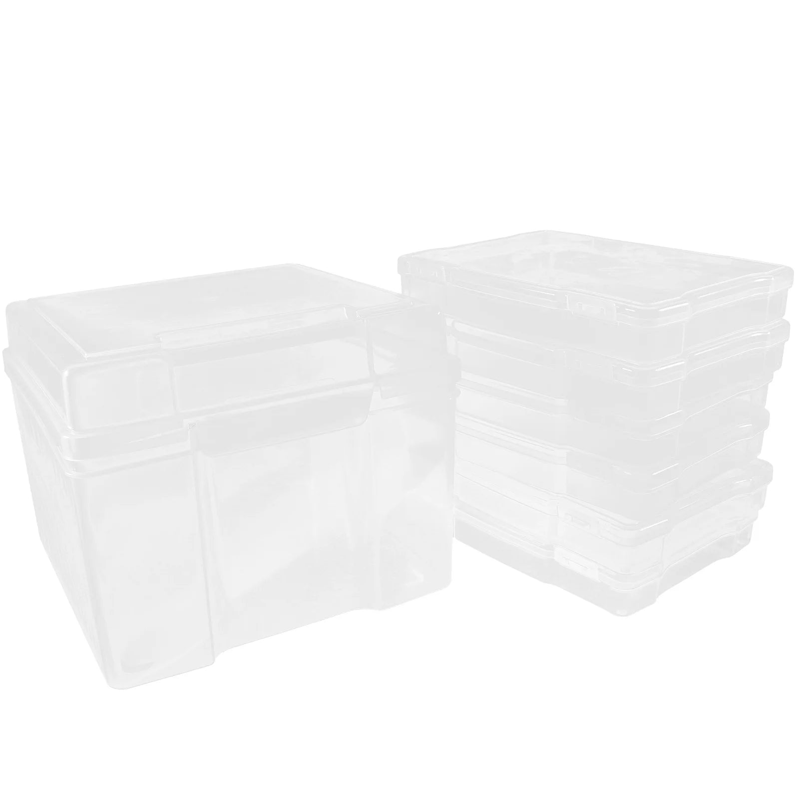 6Pcs Cards Storage Boxes Postcards Photos Organizing Cases Clear Plastic Storage Cases – Clear-View Organization for Simple Storage and Daily Tasks