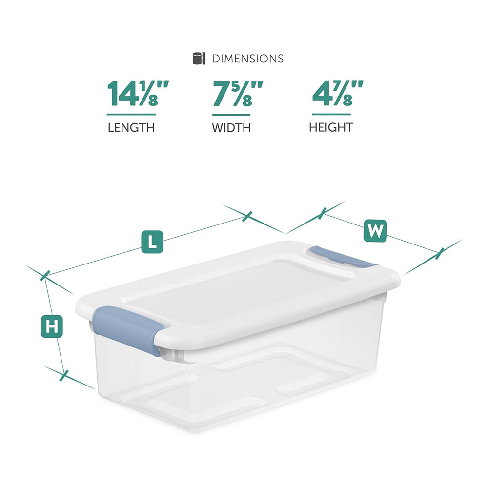 12-Pack Latching Box Stackable Storage Bins with Lids Clear Plastic 6 Quart – Stackable Organization for Simple Storage and Daily Tasks