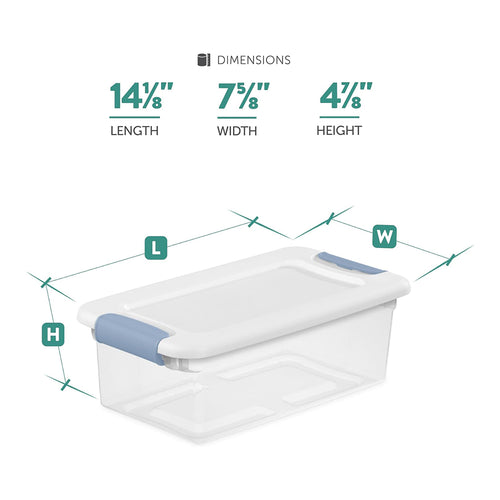 12-Pack Latching Box Stackable Storage Bins with Lids Clear Plastic 6 Quart – Stackable Organization for Simple Storage and Daily Tasks