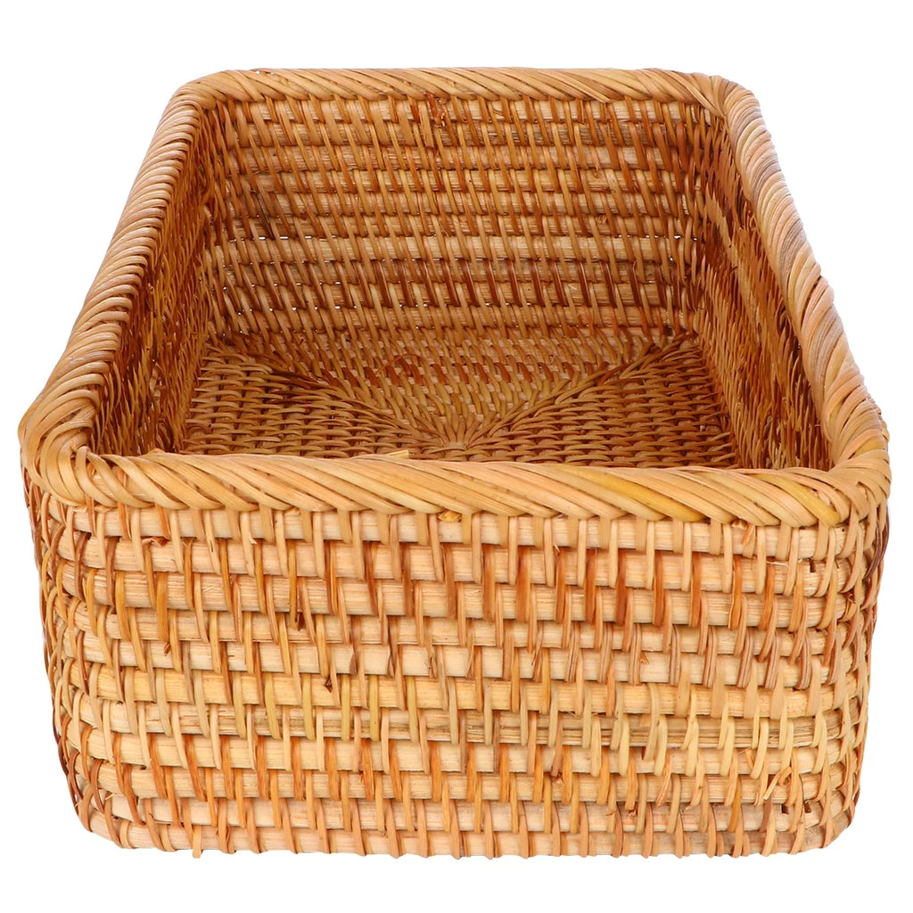 Wicker Basket with Lid Storage Boxes Lids Practical Home Child – Secure Lid Design for Simple Storage and Daily Tasks