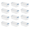 12-Pack Latching Box Stackable Storage Bins with Lids Clear Plastic 6 Quart – Stackable Organization for Simple Storage and Daily Tasks