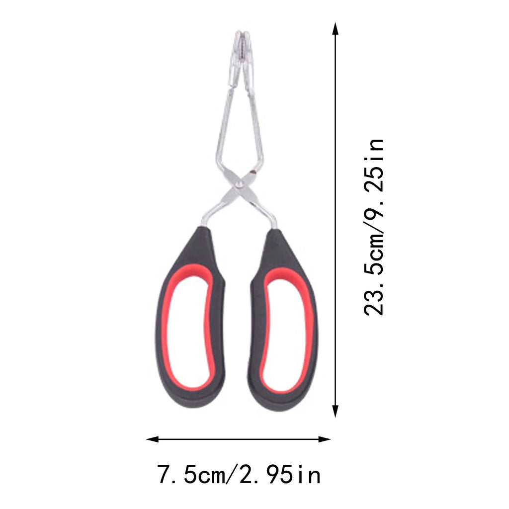 Scissor Tongs with Silicone Tips 23.5x7.5cm Stainless Steel Nonstick Kitchen Cooking Tool – Durable Stainless Steel Construction for Simple Storage and Daily Tasks