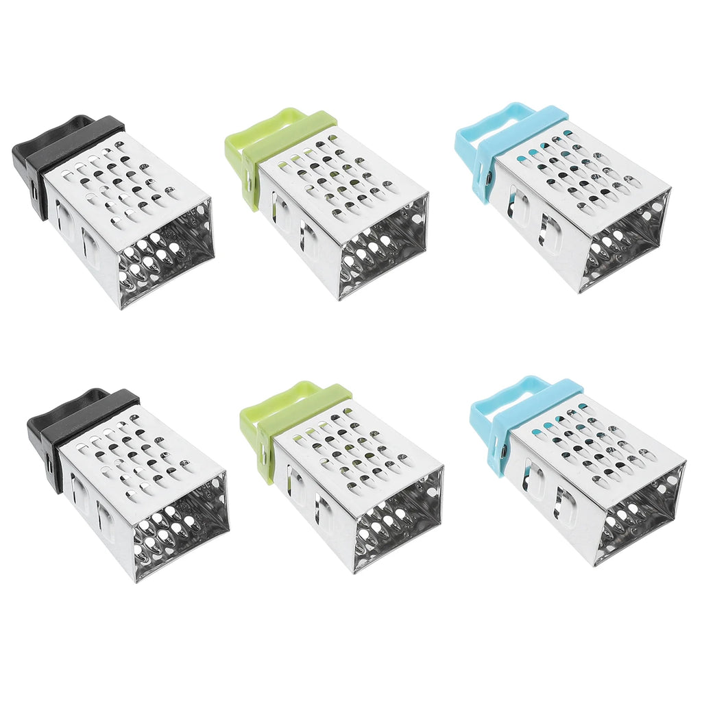 unbranded 6pcs Mini Cheese Grater Stainless Steel Small Box Grater Vegetables Shredder Handheld Kitchen Tool for Slicing Cheese Ginger Potatoes – Durable Stainless Steel Construction for Simple Storage and Daily Tasks