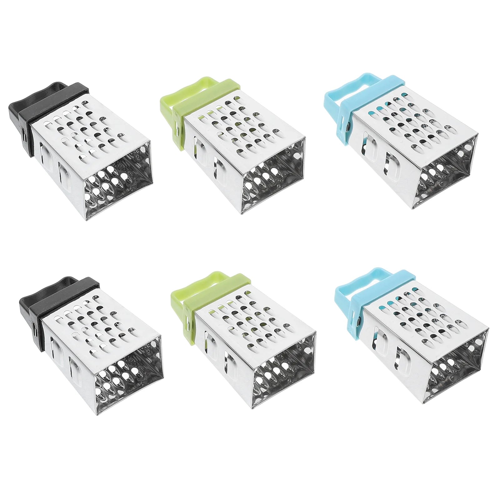 unbranded 6pcs Mini Cheese Grater Stainless Steel Small Box Grater Vegetables Shredder Handheld Kitchen Tool for Slicing Cheese Ginger Potatoes – Durable Stainless Steel Construction for Simple Storage and Daily Tasks