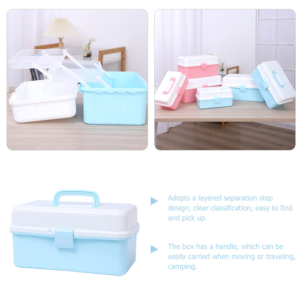 Storage Boxes Art Tools Storage Case Compact Storage Box Child 33x19.5cm Blue – Practical Home Organization for Simple Storage and Daily Tasks