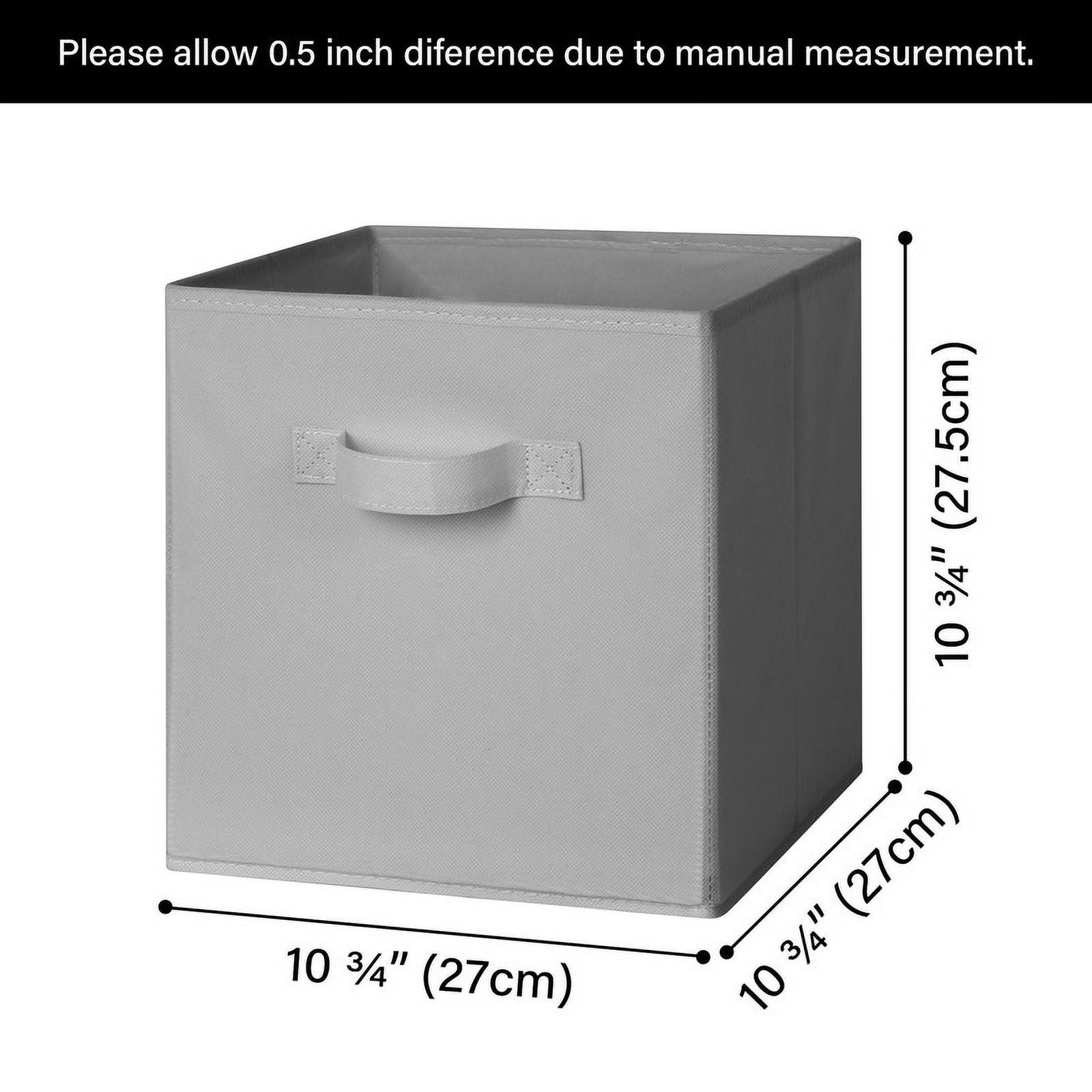 11 Inch Foldable Fabric Baskets for Organizing,6 Pack Grey Cloth Storage Bins with Handle for Home Bedroom – Everyday Household Format for Simple Storage and Daily Tasks
