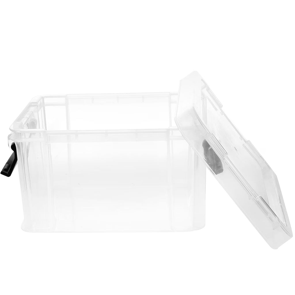 Lids Office Stationery Storage Box 21X16.4X12.5CM Transparent – Clear-View Organization for Simple Storage and Daily Tasks