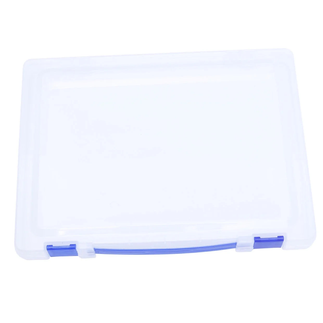 Transparent Storage Box Clear Plastic Document Paper Filling File Case Portable Ducoment Storage Holder with Blue Buckle – Multiroom Organization Format for Simple Storage and Daily Tasks