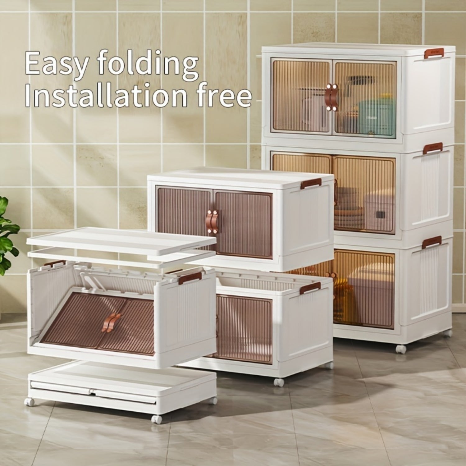 5-layer folding storage box magnetic cabinet door plastic drawer storage rack suitable for bedrooms study rooms toy rooms offices easy and convenient to move multi-layer storage box – Practical Home Organization for Simple Storage and Daily Tasks