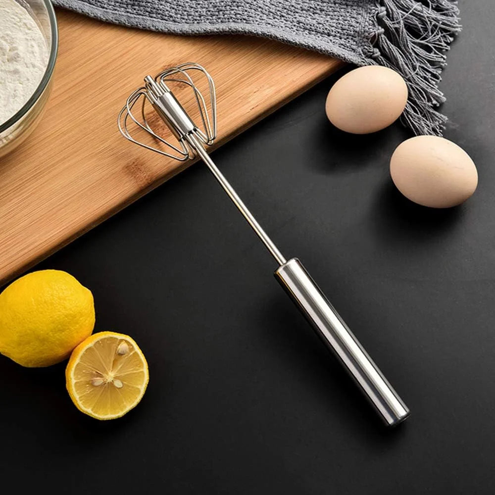 Egg Whisk,2 Pack Stainless Steel Home Kitchen Tool Hand Easy Whisk Egg Beater Manual Mixer Blender for Whisking Beating & Stirring. – Durable Stainless Steel Construction for Simple Storage and Daily Tasks